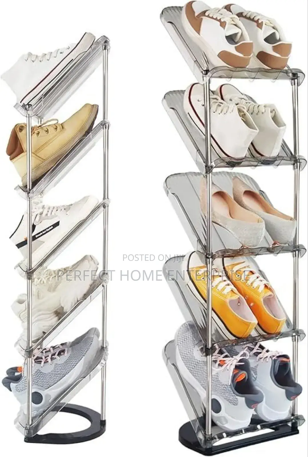 Glass Shoe Rack 5 Steps