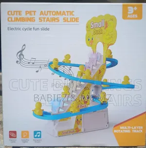 Electric Duck Climbing Stairs Toy – Music, Lights Fun Motion