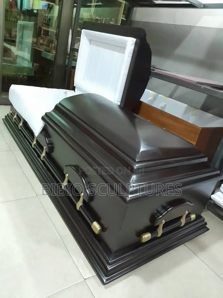Elegant Ebony Half-Glass Casket