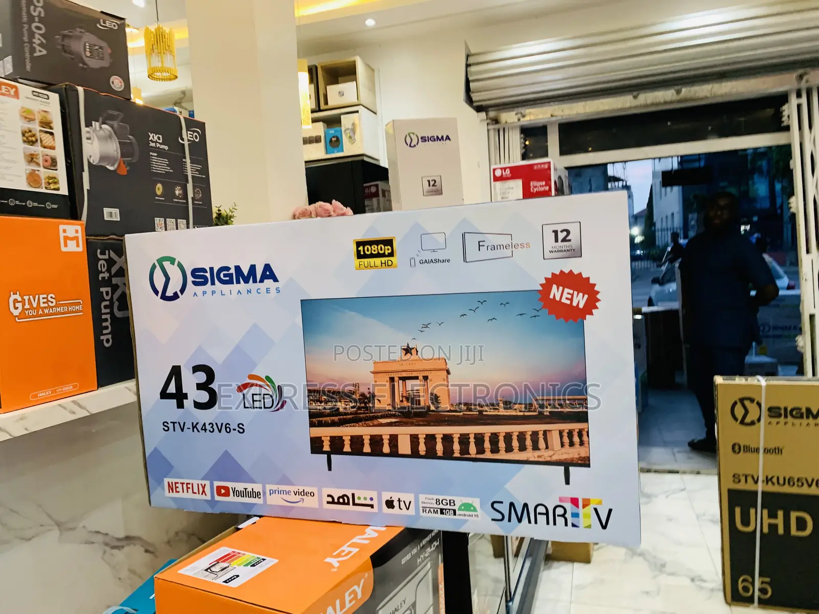 Available Now at Store Sig-K43v6-S FHD Smart Satellite 43”