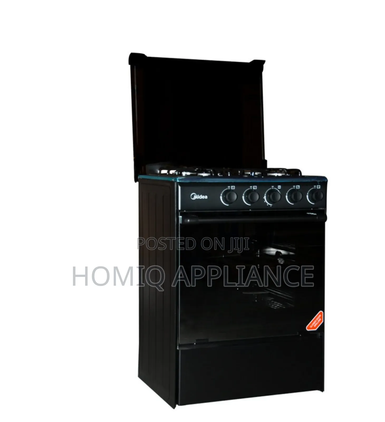Midea 60×60 4 Burner Gas Cooker W/ Grill | Black [M-Sniper60-Black]