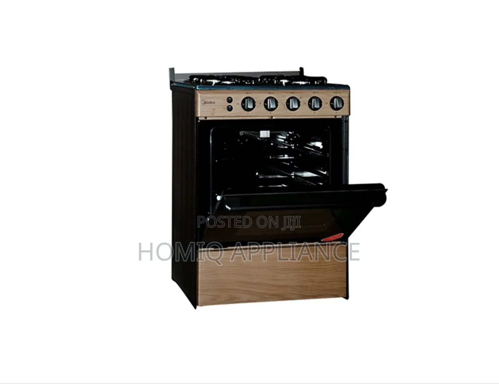 Midea 4 Burner Gas Cooker With Oven/Grill [Bmg6060-Wd] 60cm*Cm60