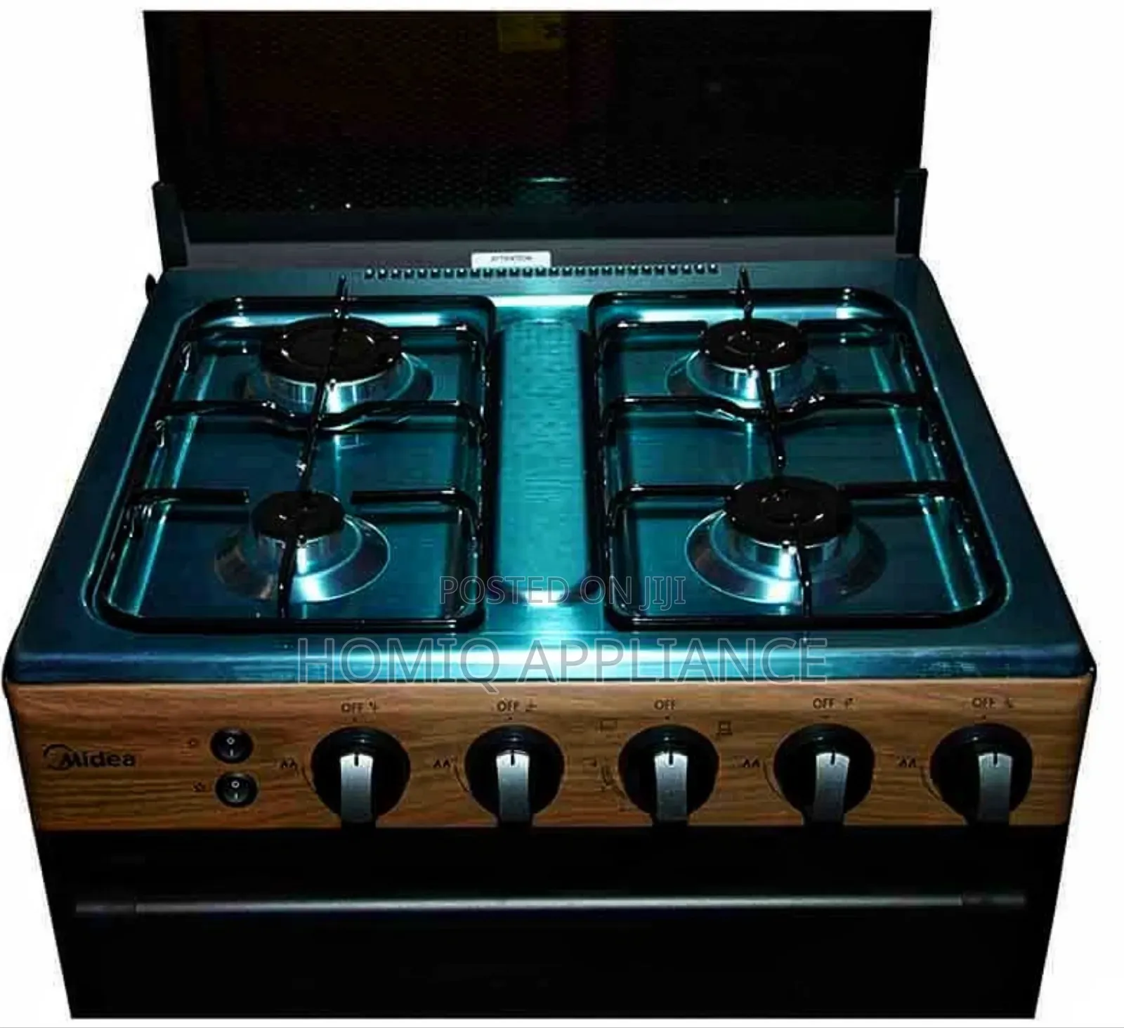 Midea 4 Burner Gas Cooker With Oven/Grill [Bmg6060-Wd] 60cm*Cm60