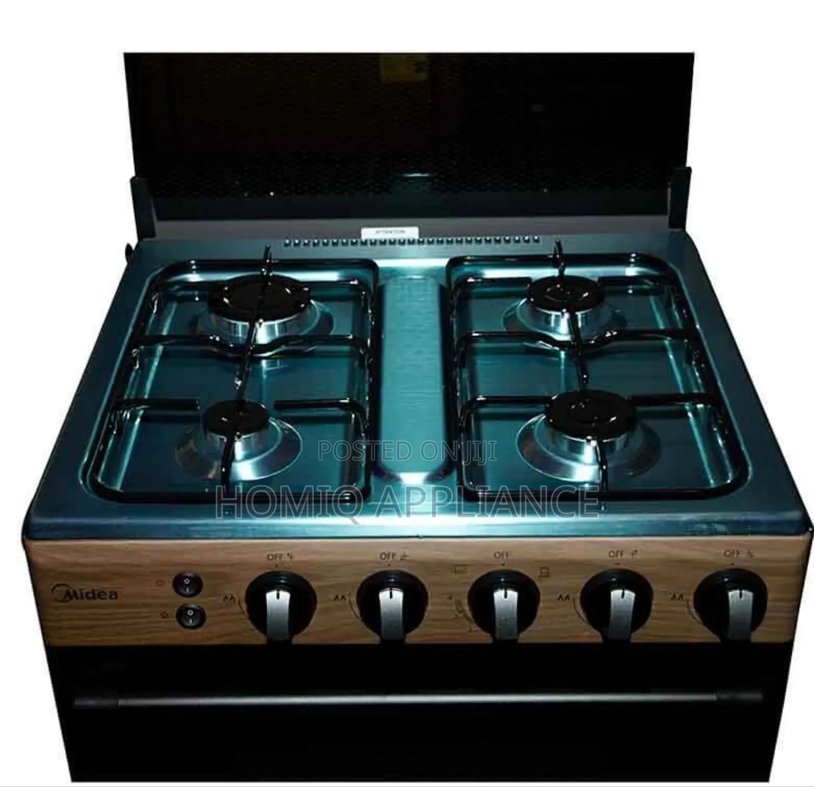 New Midea 4 Burner Gas Cooker With Grill 60x60cm Bmg6060-Wd Available