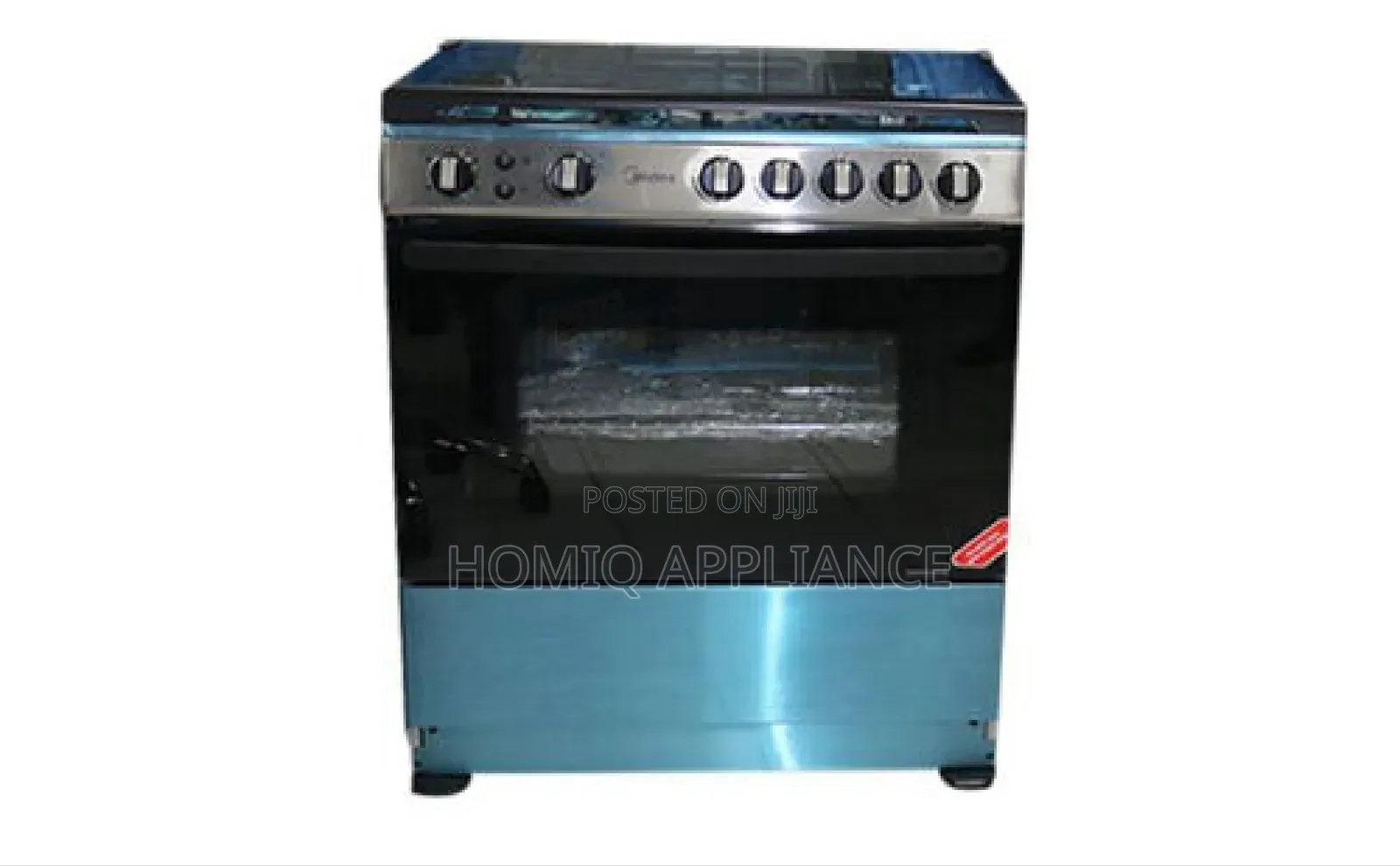 Midea 5 Burner Gas Cooker With Oven(30amg5g027-Silver) 80cm*60cm-Inox