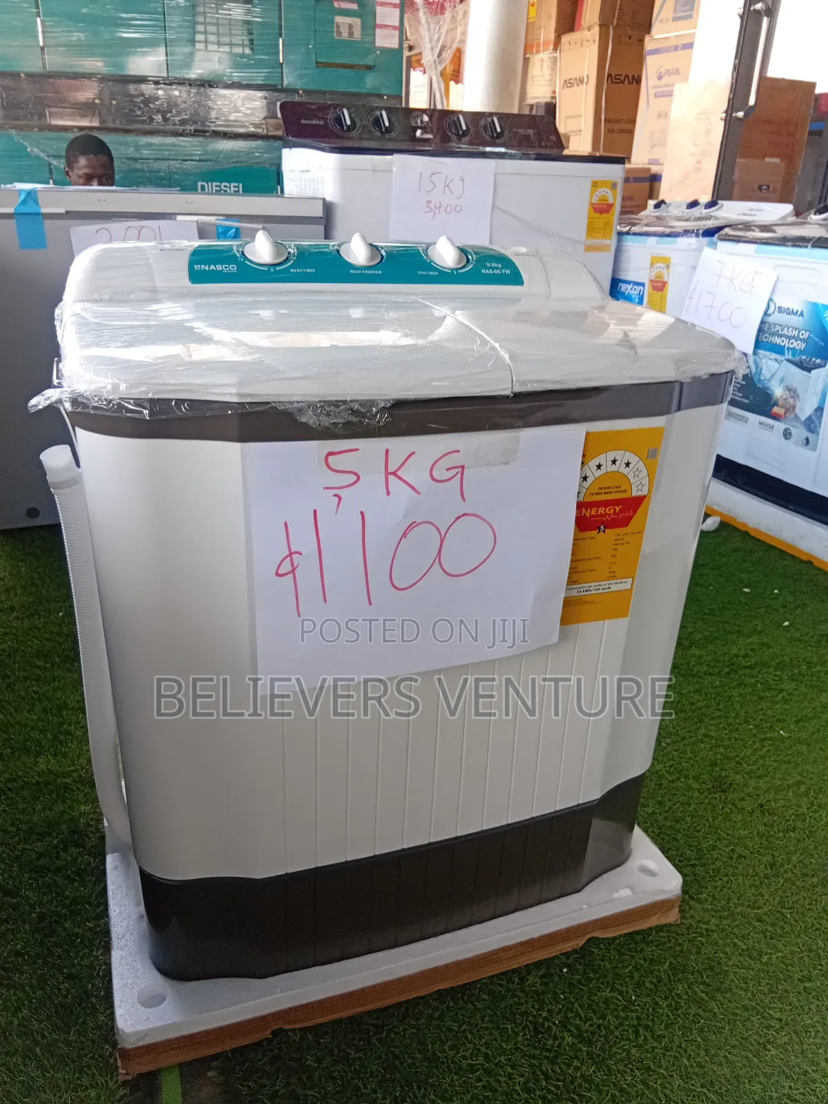 Sleekly Designed Washing Machine by Nasco Twin Turbo 5kg