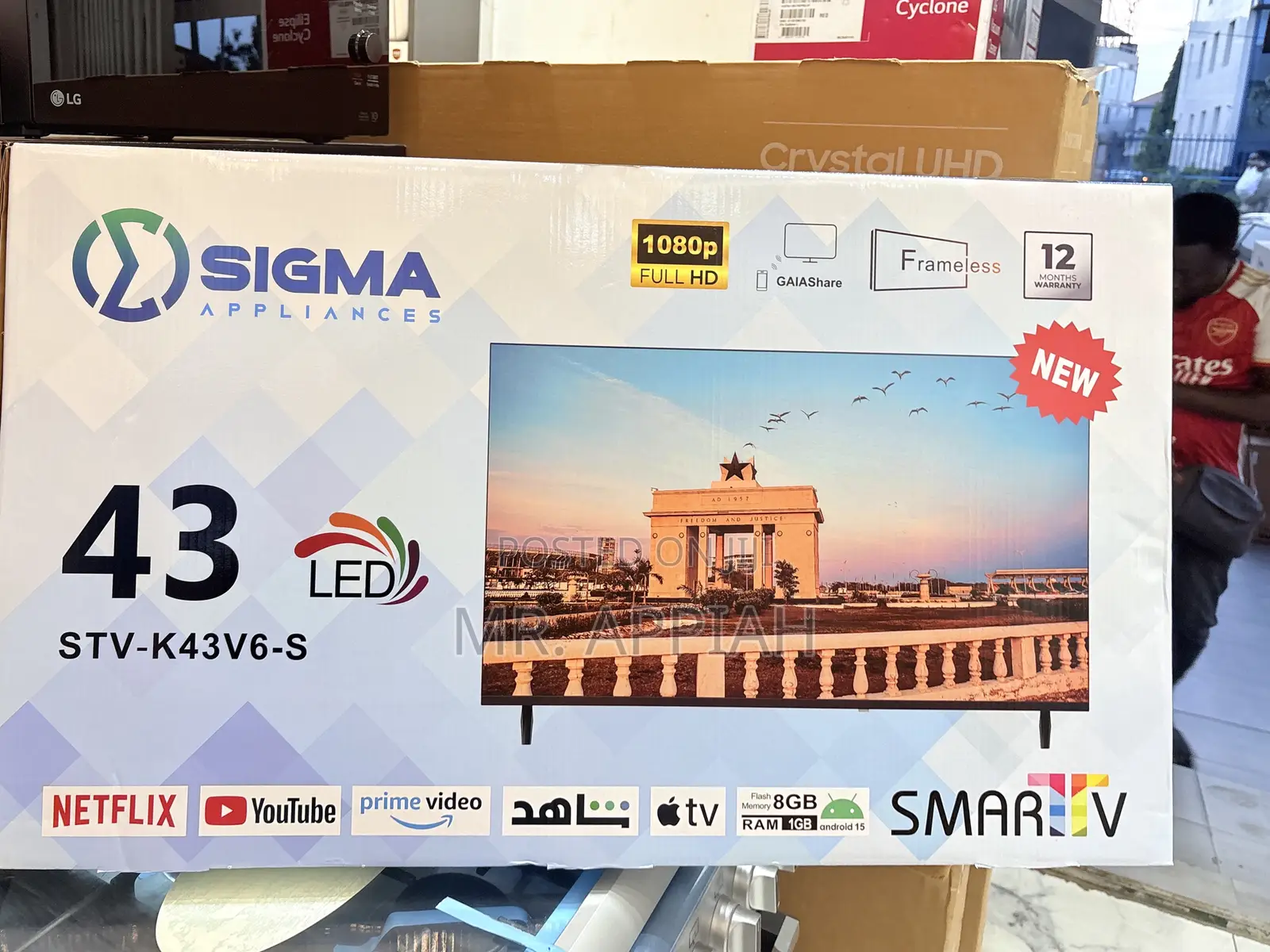 Sealed in Box Sigma Sig-K43v6-S 43 Inch FHD Smart Android Tv 