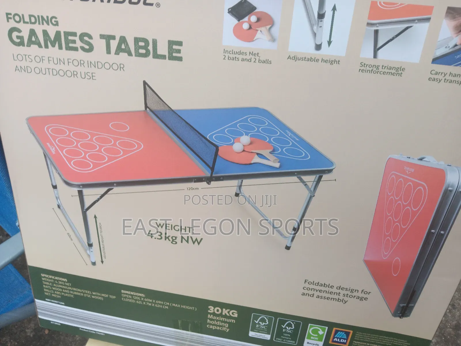 Table Tennis Set Table Foldable Kids Version Junior