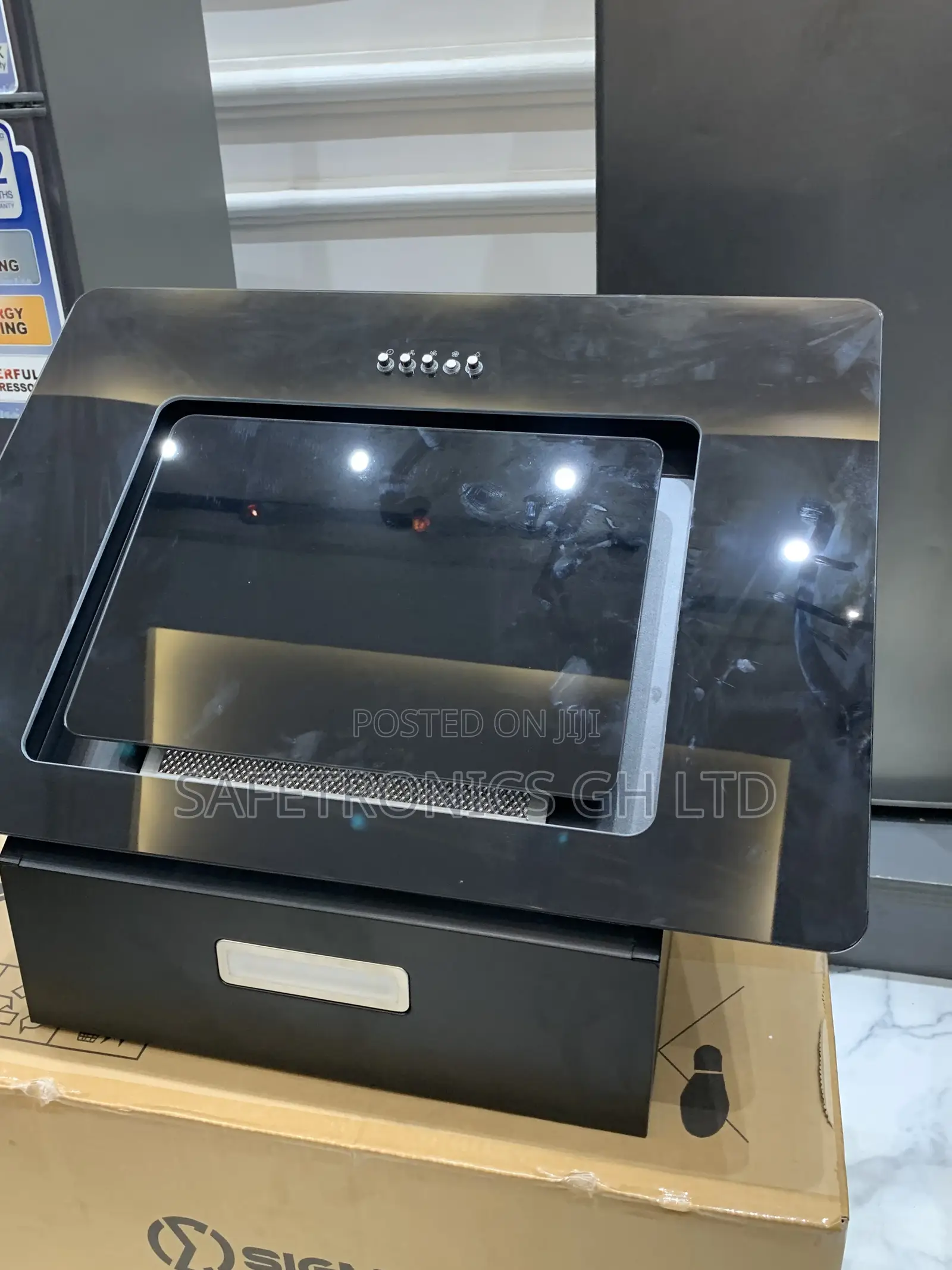 New Peaceful Sigma 60cm Hood Extractor Black (Sbi-Hood-M60j76)