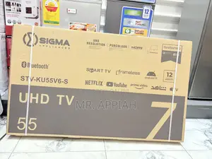 High Quality Sigma 55 Inch Uhd Smart Android Television(Black) 