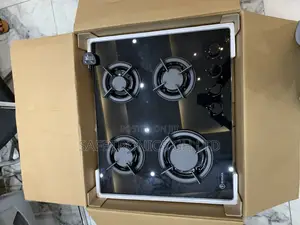 Secure Black Glass Sigma 60cm Sbi-Ghob-M60gj402 4 Hobs Burner