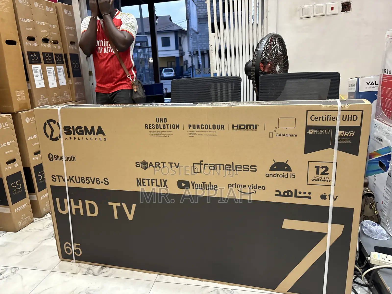 Fresh in Box Sigma Sig-Ku65v6-S 65” Uhd Smart Android Tv(Black)