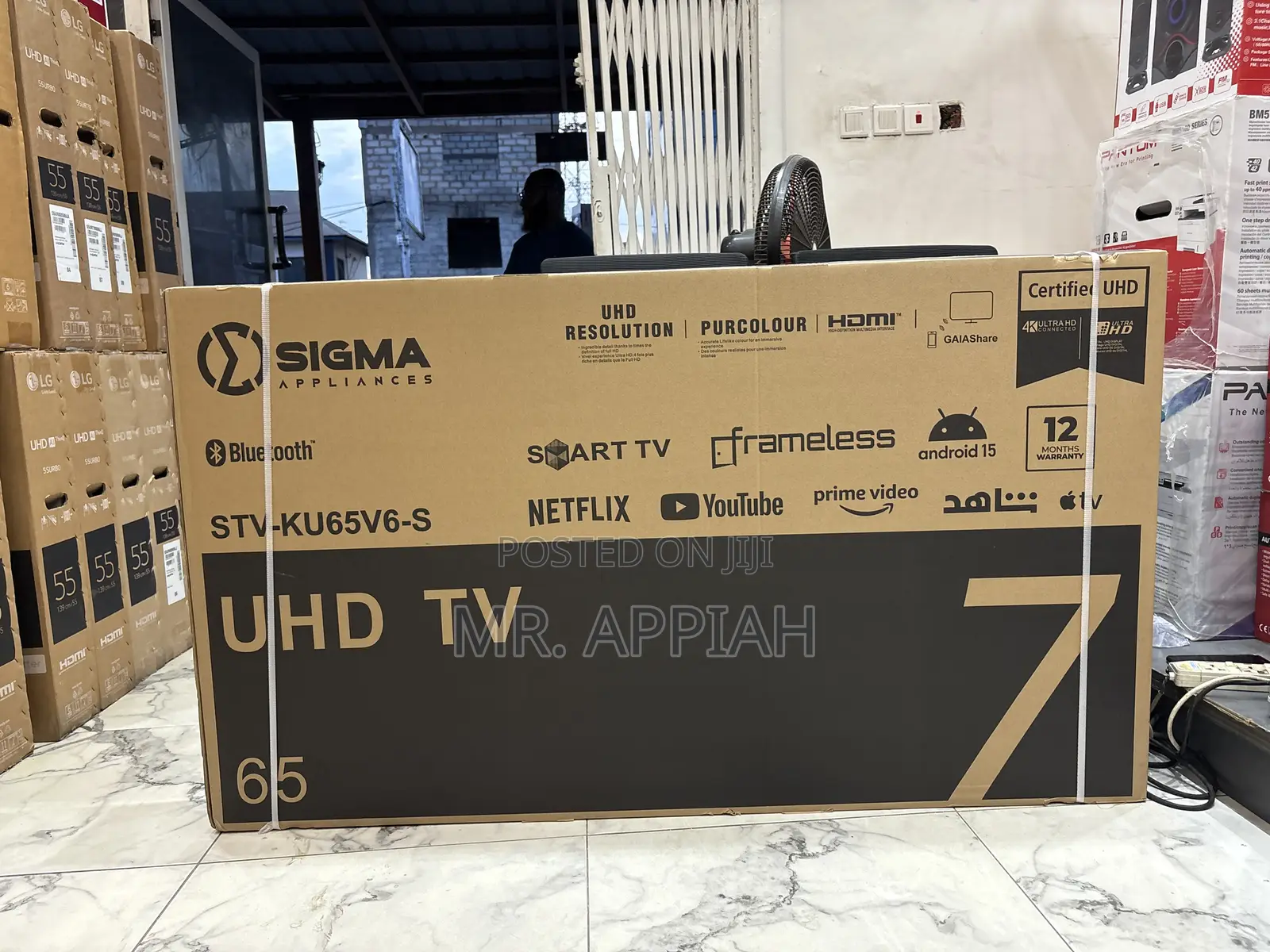 Fresh in Box Sigma Sig-Ku65v6-S 65” Uhd Smart Android Tv(Black)