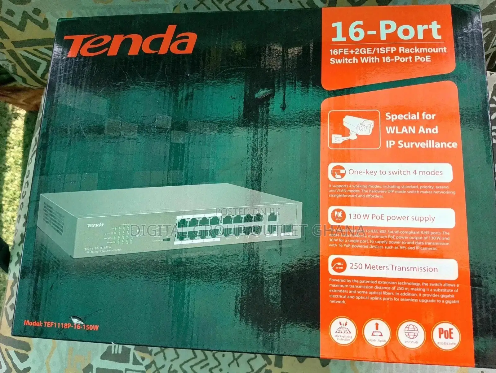 Tenda 16 Port Poe Switch