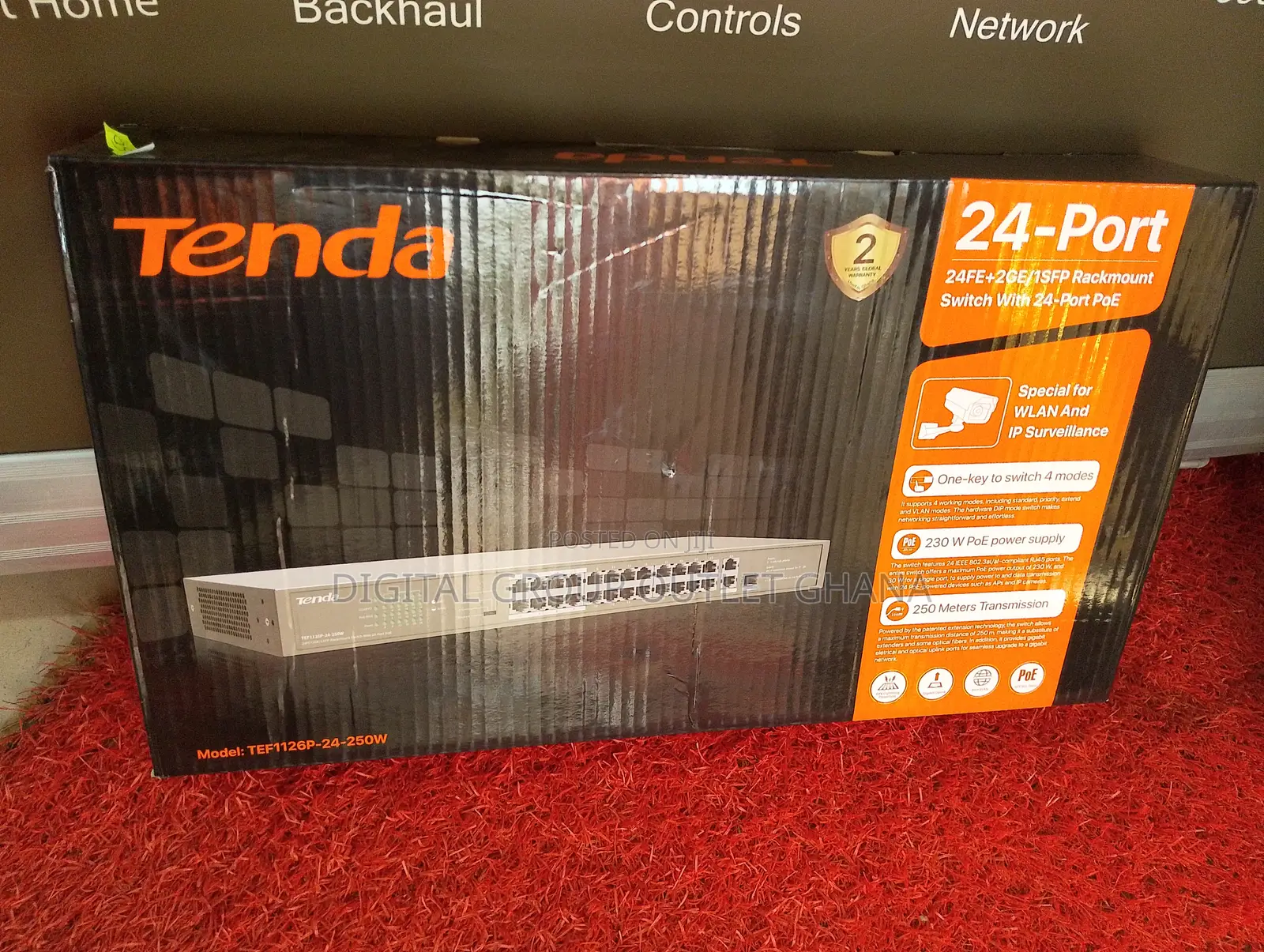 24-Port Poe Rackmount Switch 24fe+2ge/1sfp