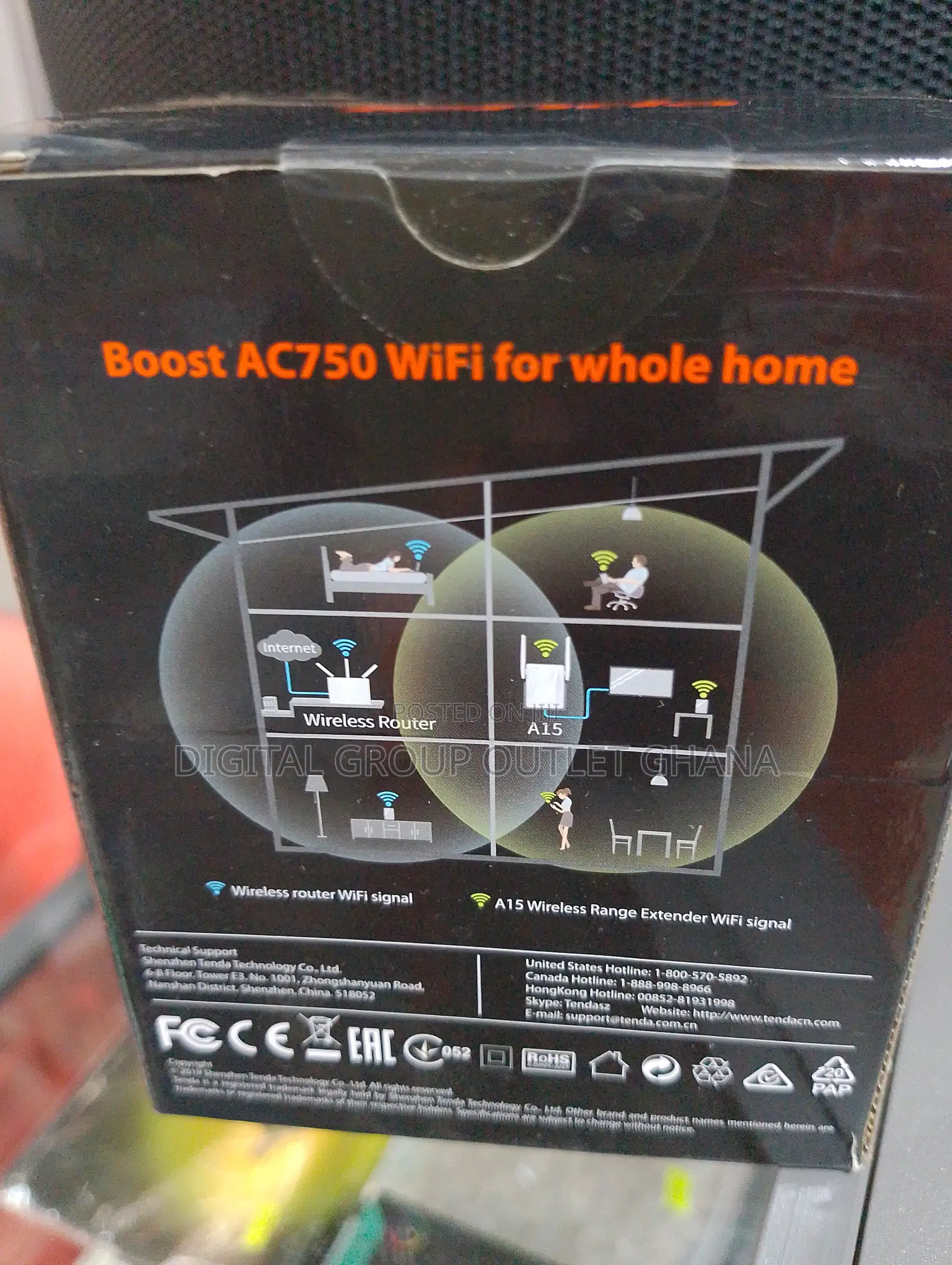 Tenda Ac750 - Dual Band Wifi Repeater - Model A15
