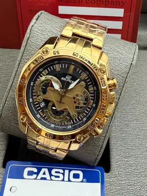Casio Edifice Gold Stainless Mens  Watch