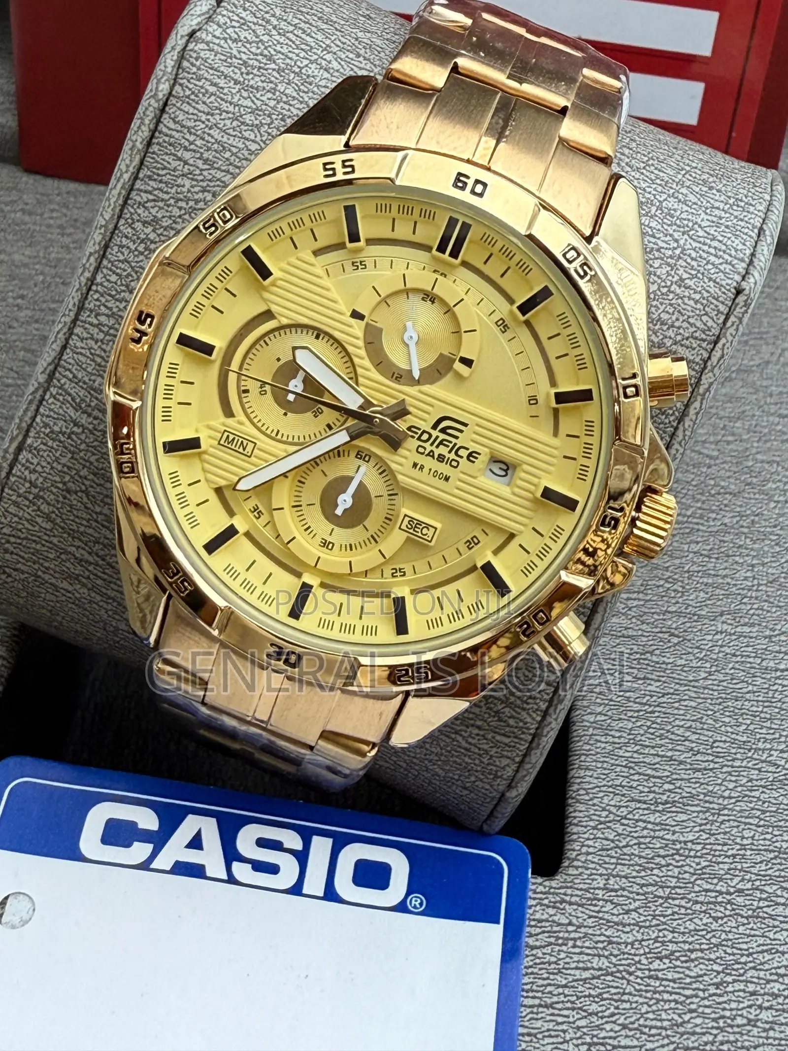 Casio Edifice Gold Stainless Mens  Watch