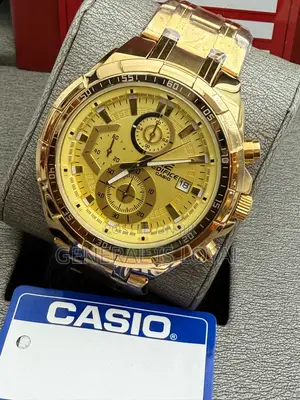 Casio Edifice Gold Stainless Mens  Watch
