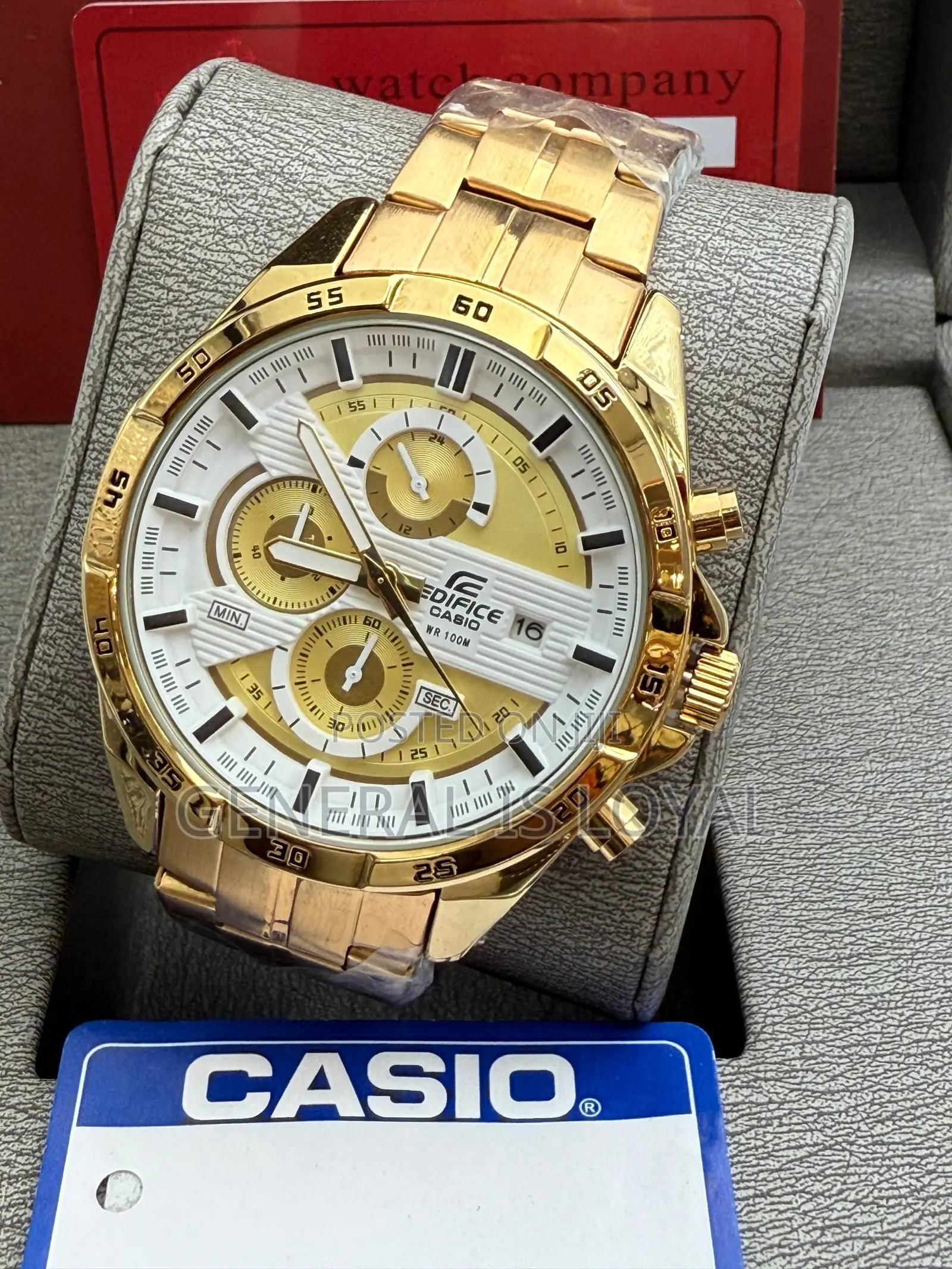 Casio Edifice Gold Stainless Mens  Watch