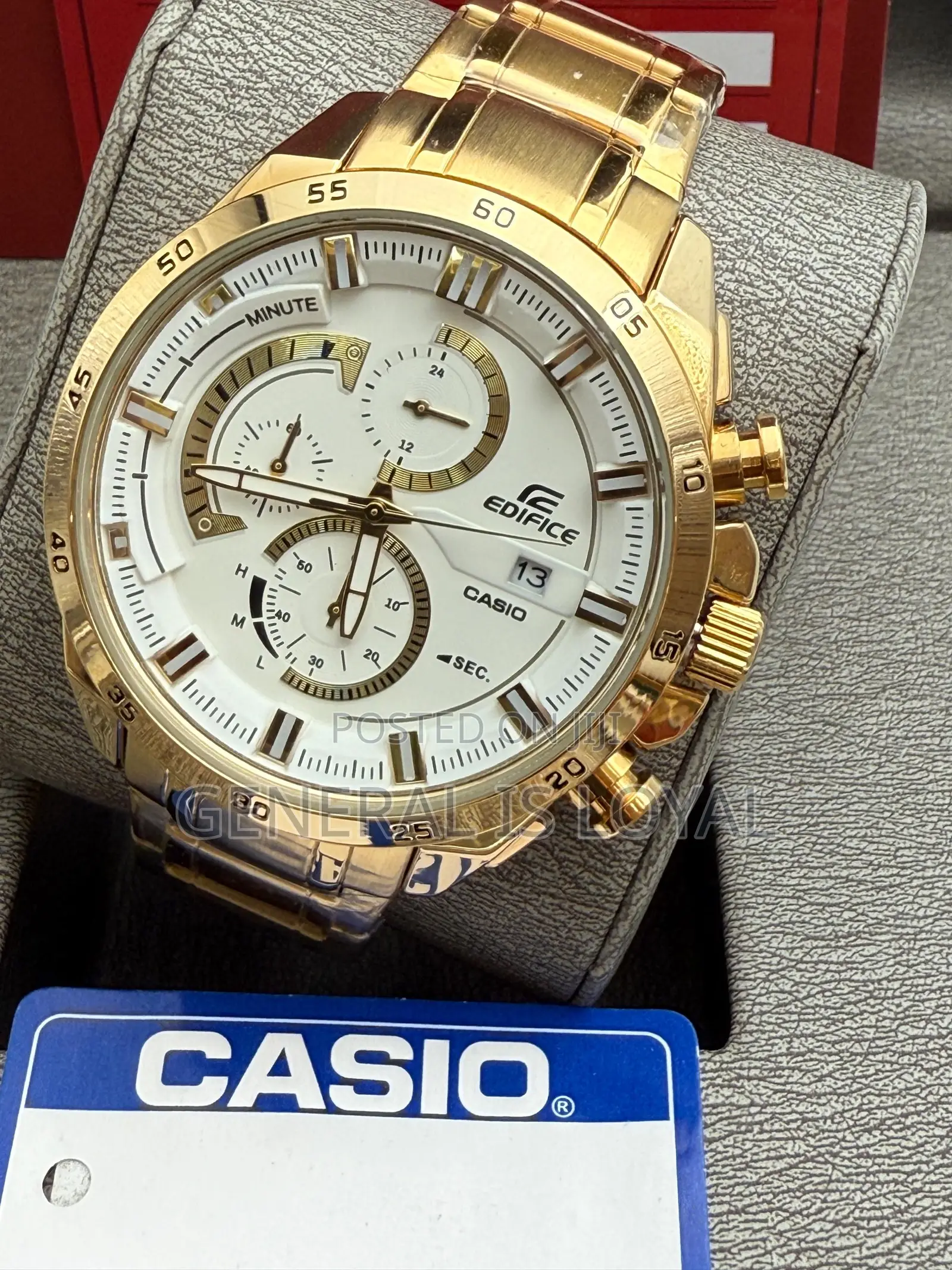 Casio Edifice Gold Stainless Mens  Watch