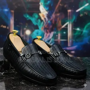 Billionaire Black Leather Men Loafers Shoe