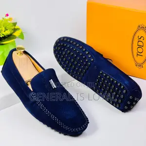 Tod’S Flat Sole Blue Loafer