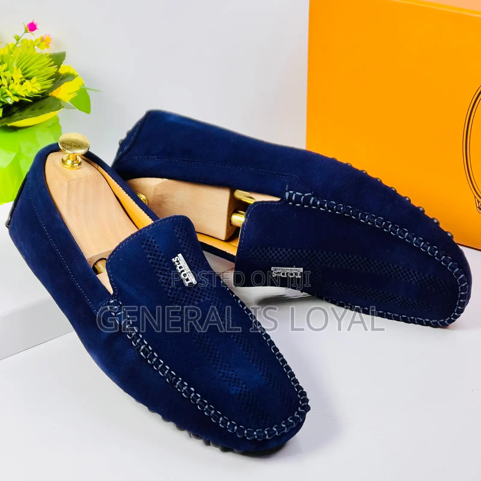 Tod’S Flat Sole Blue Loafer