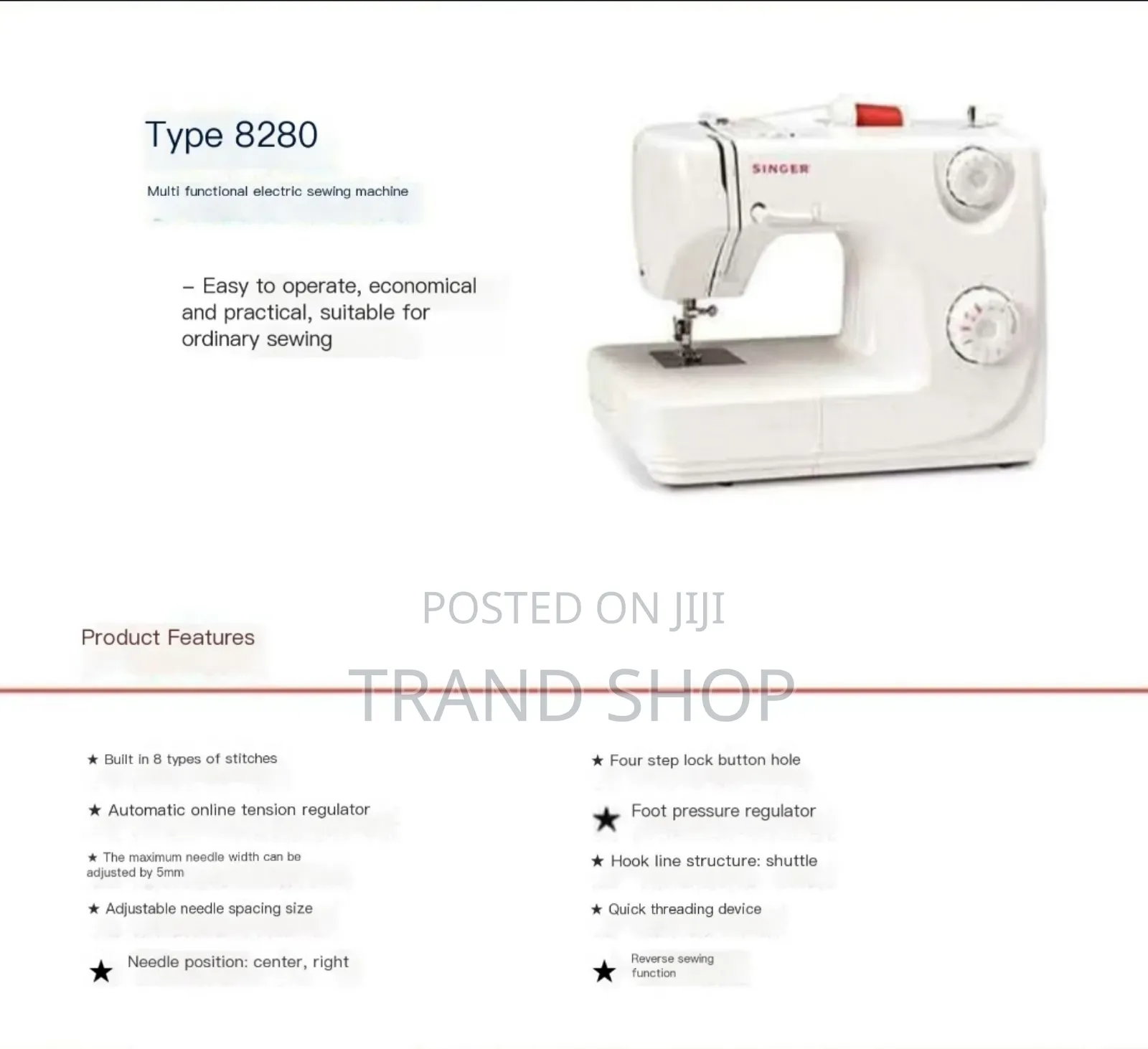 Singer Machine Model 8280a
