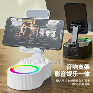 Bluetooth Speaker With 360° Rotating Phone Stand and Power Bank