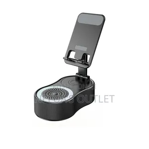 Bluetooth Speaker With 360° Rotating Phone Stand and Power Bank