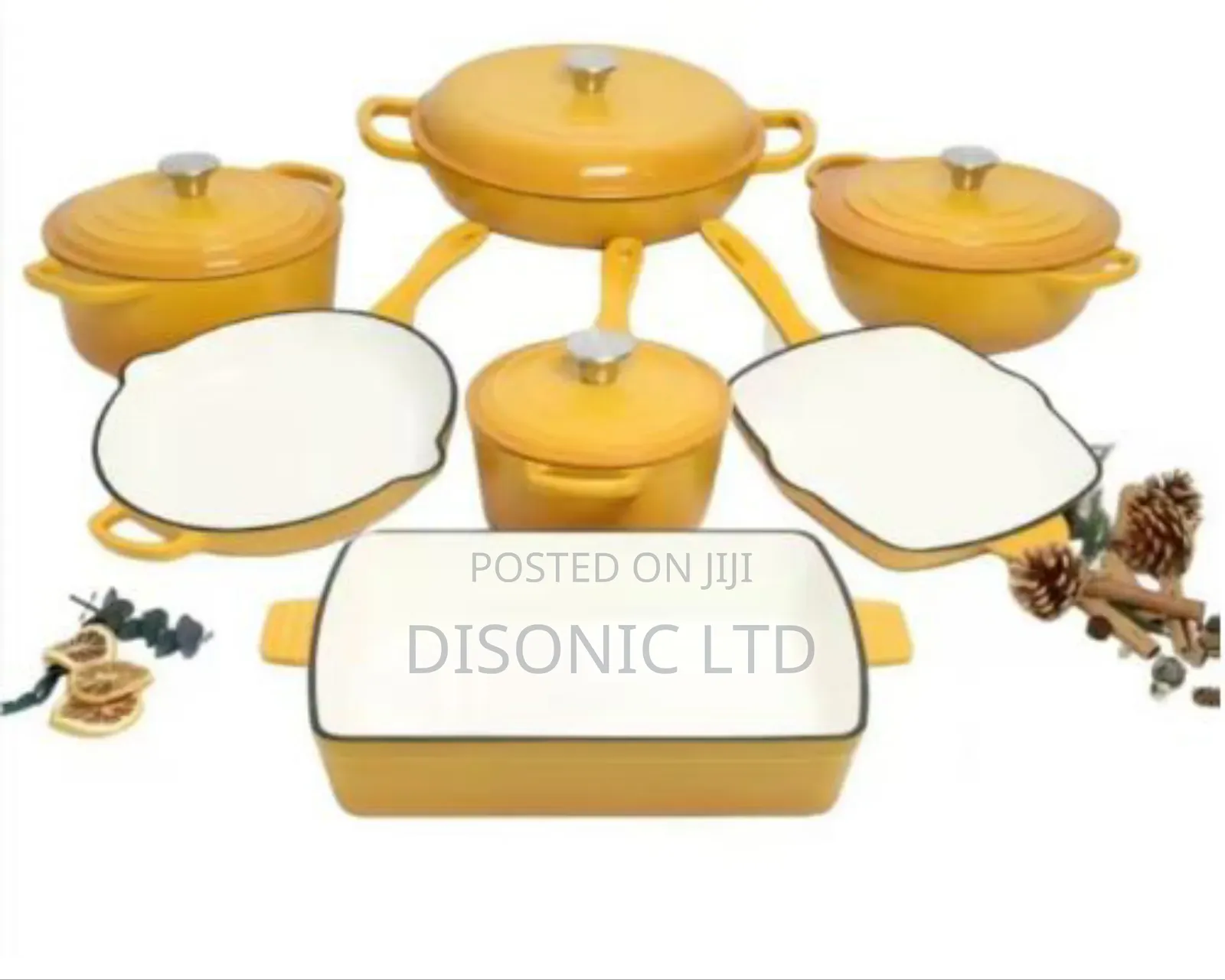 7 Pieces Cast Iron Cookware Set