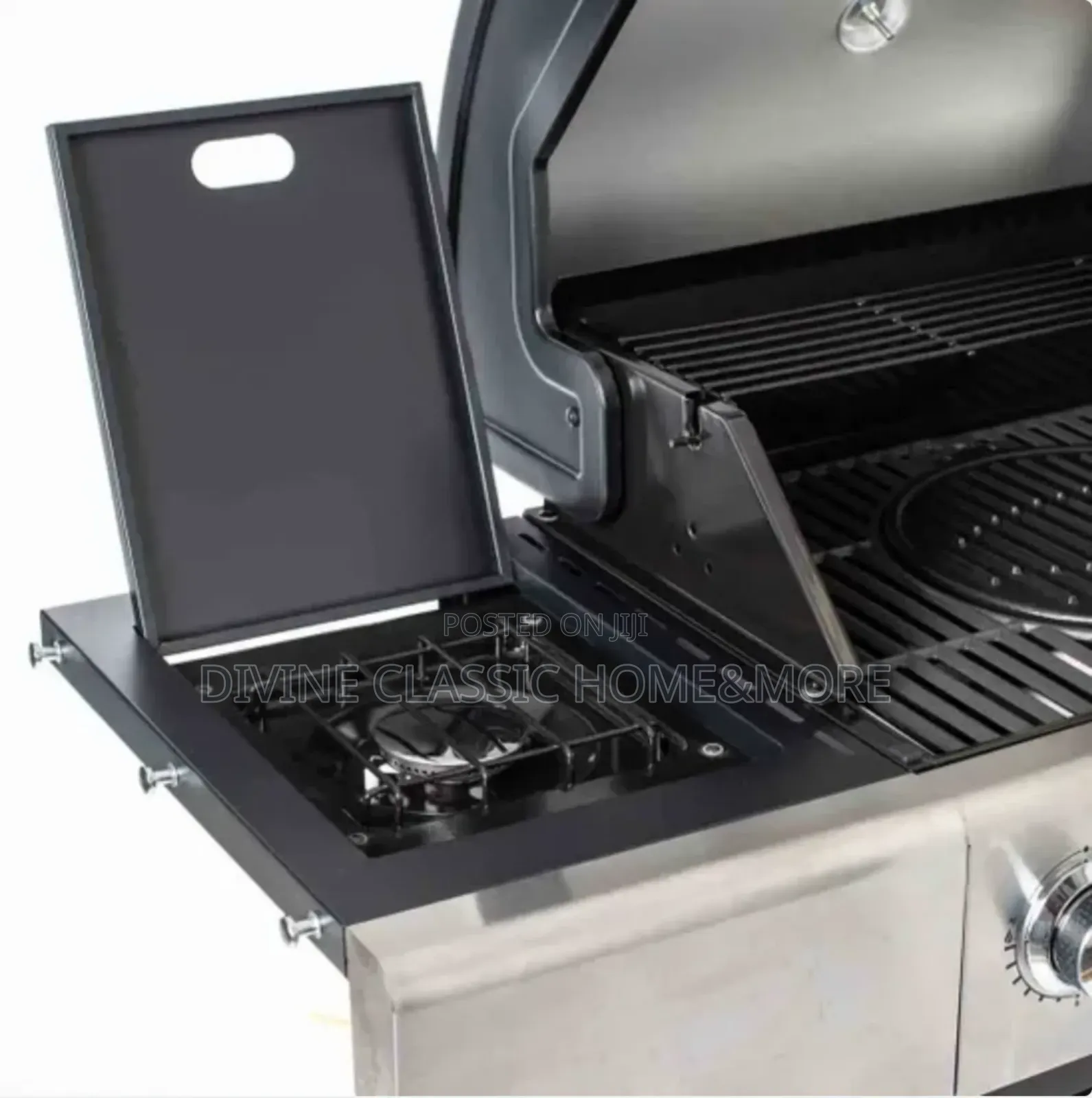 Outback Meteor 4-Burner Hybrid Gas Charcoal BBQ With a Side Burner