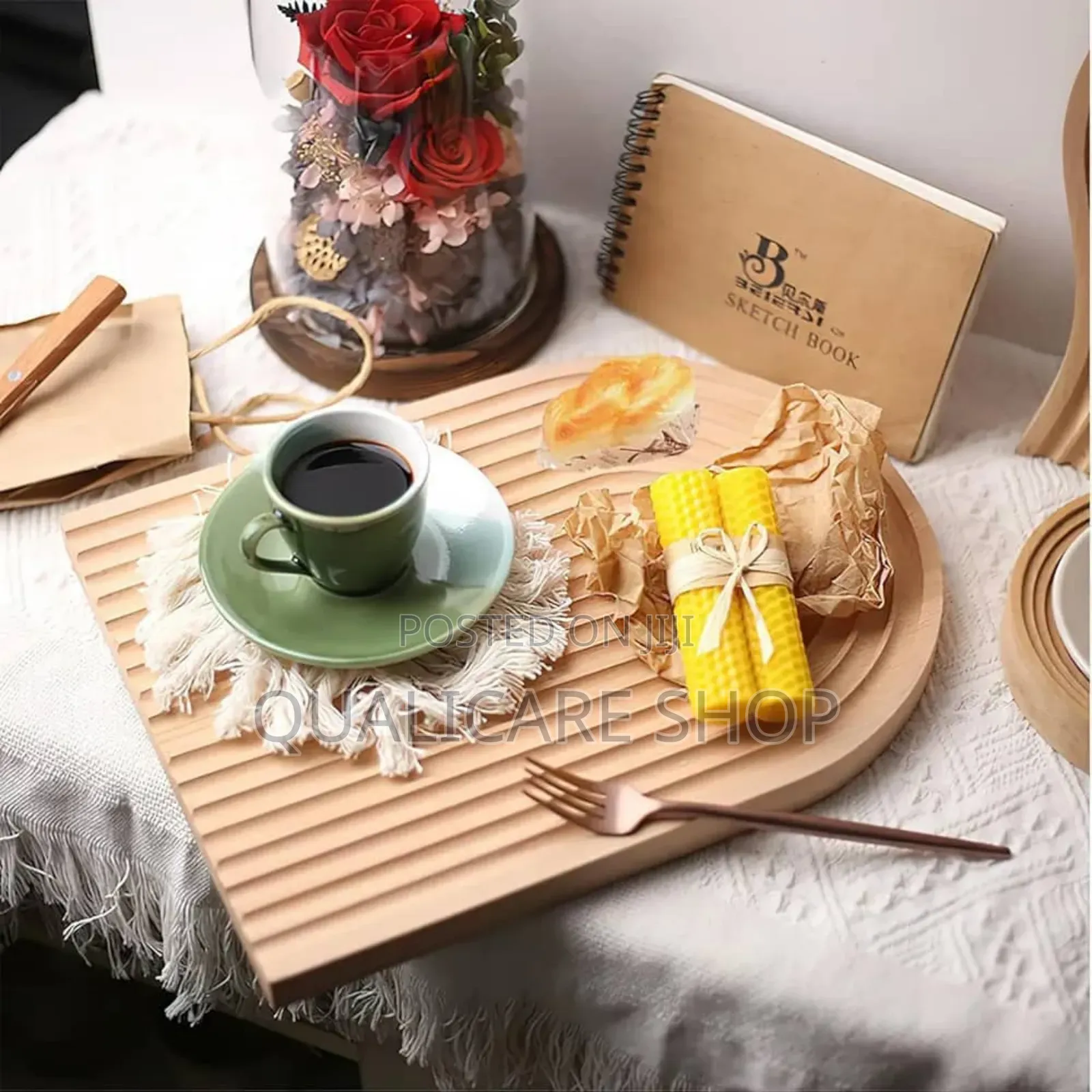 Boho Wooden Rainbow Arch Tray / Decorative Board -1 Large, 1 Small