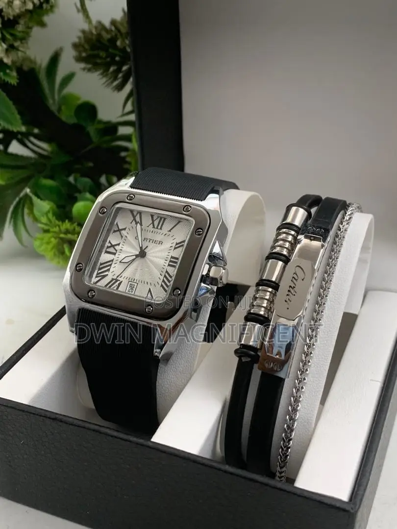 Cartier Santos Watch With Bracelet