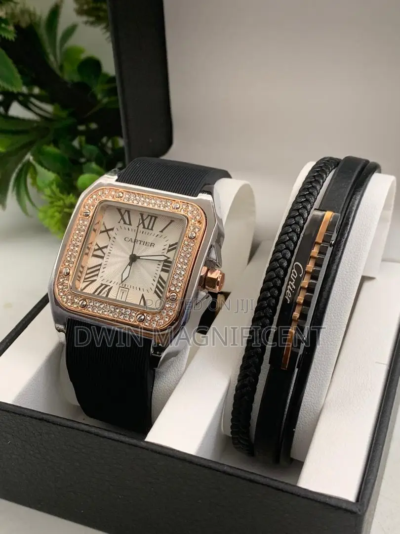 Cartier Santos Watch With Bracelet