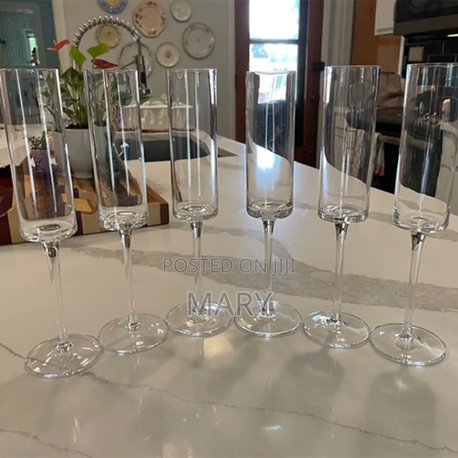 6pcs Flute Champagne Glass Set