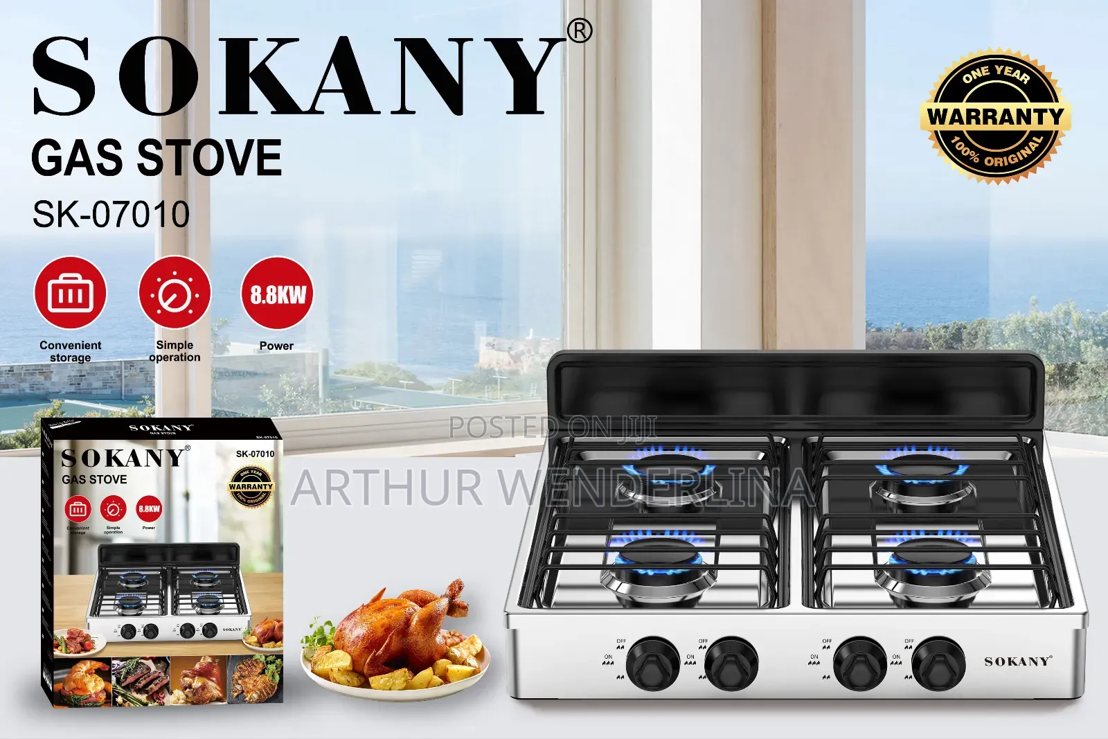 Sokany Gas Stove 8.8kw
