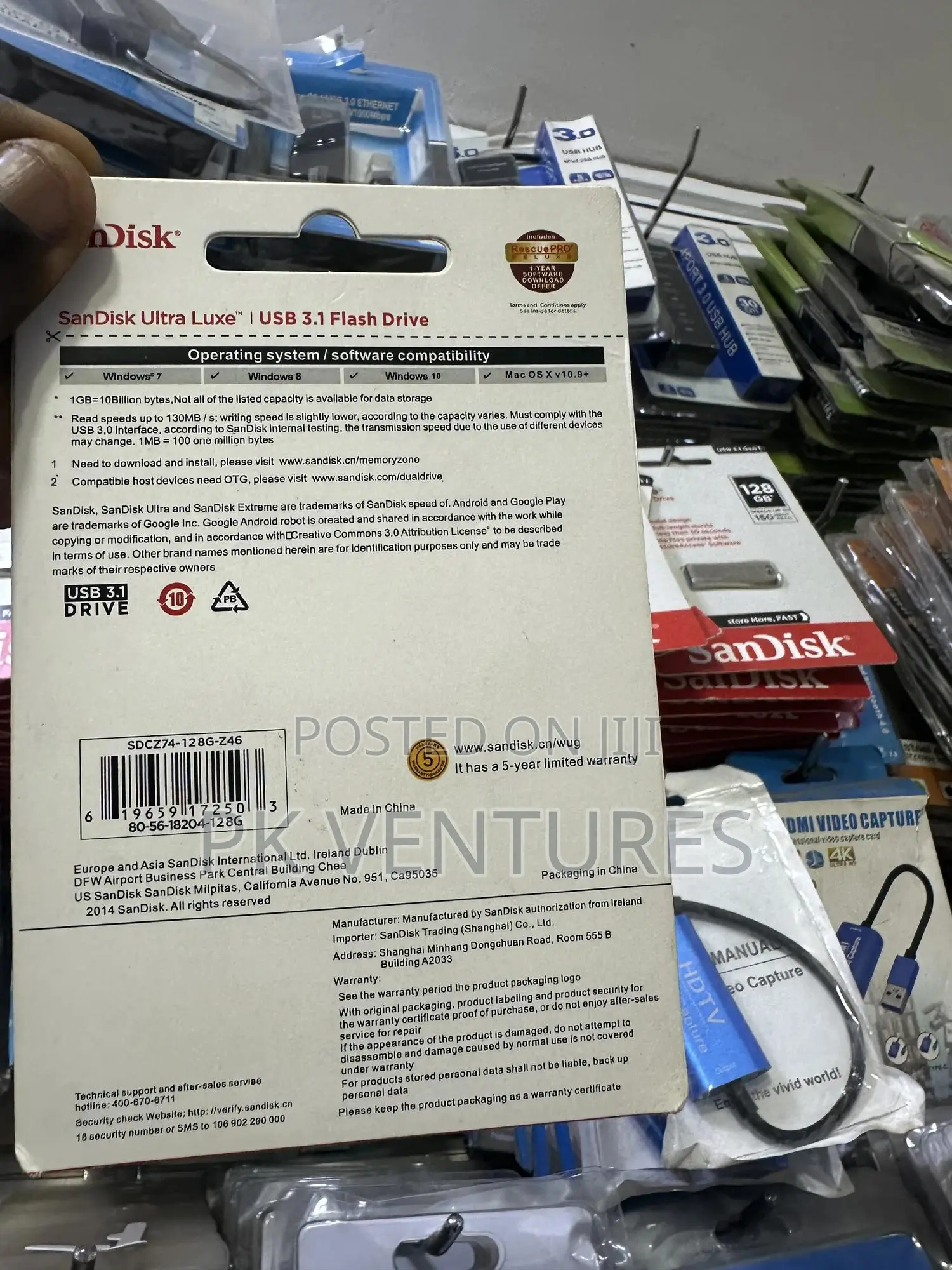 128gb Sandisk Pendrive
