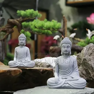 Marble Buddha Praying Statue With Water Fountain