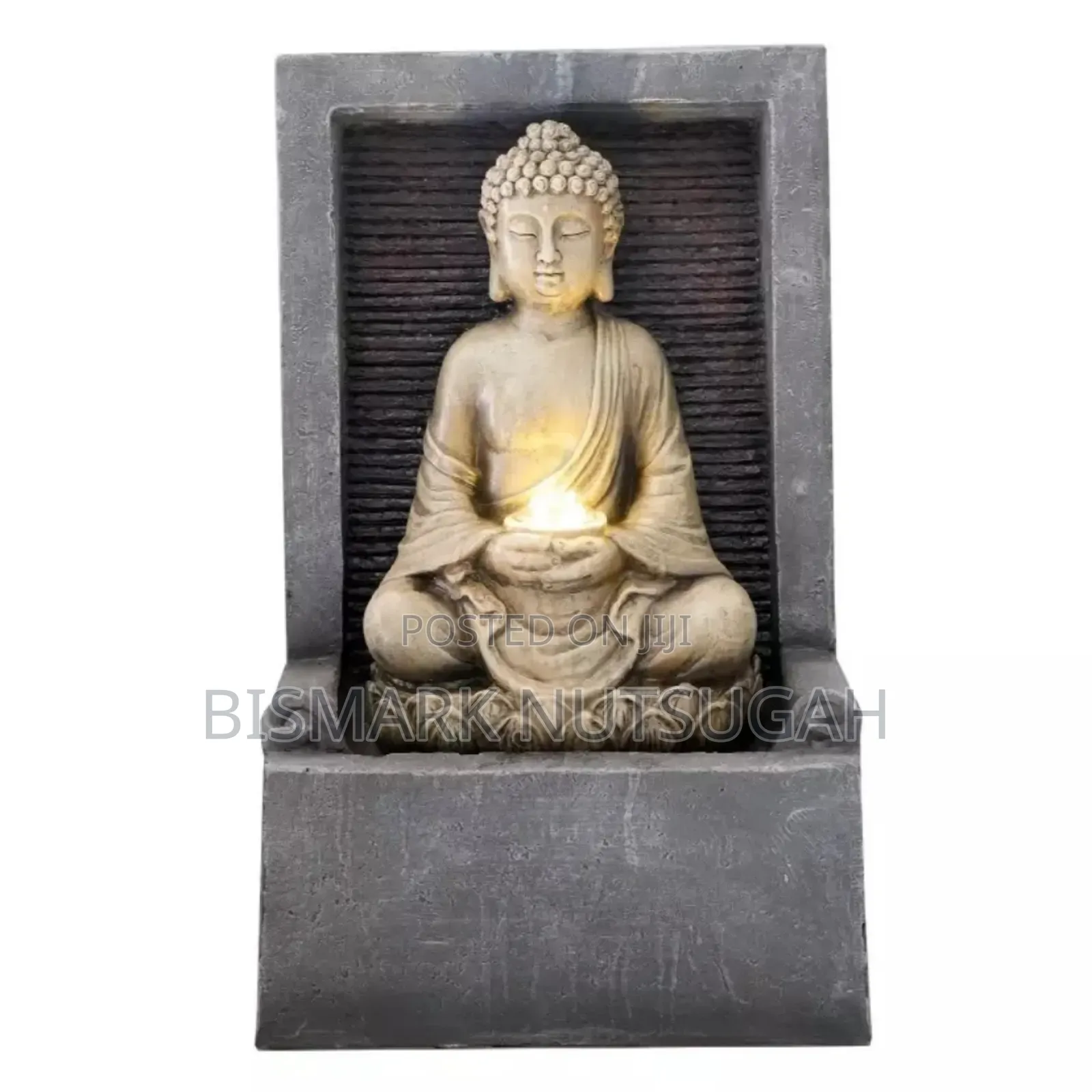 Marble Buddha Praying Statue With Water Fountain