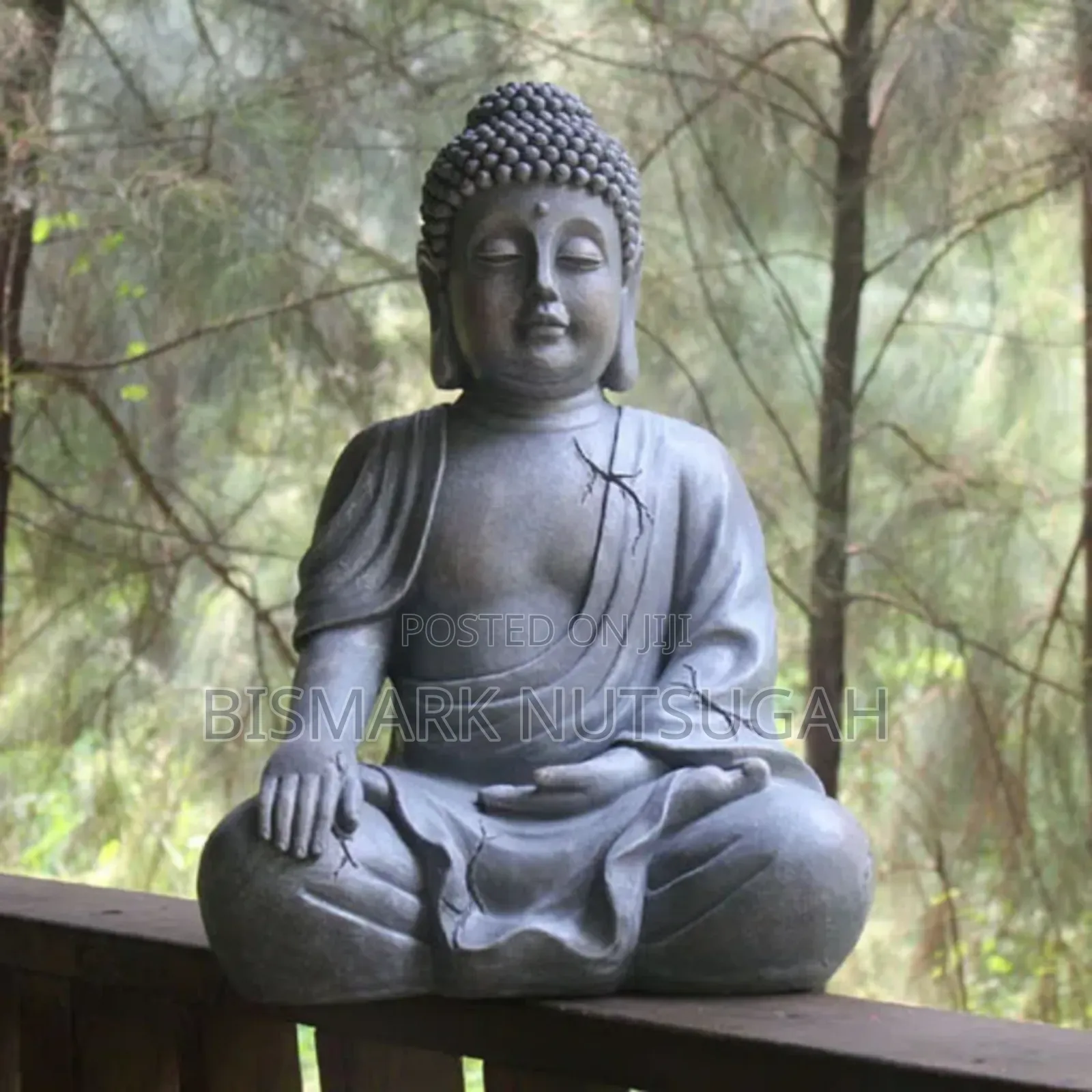 Marble Buddha Praying Statue With Water Fountain