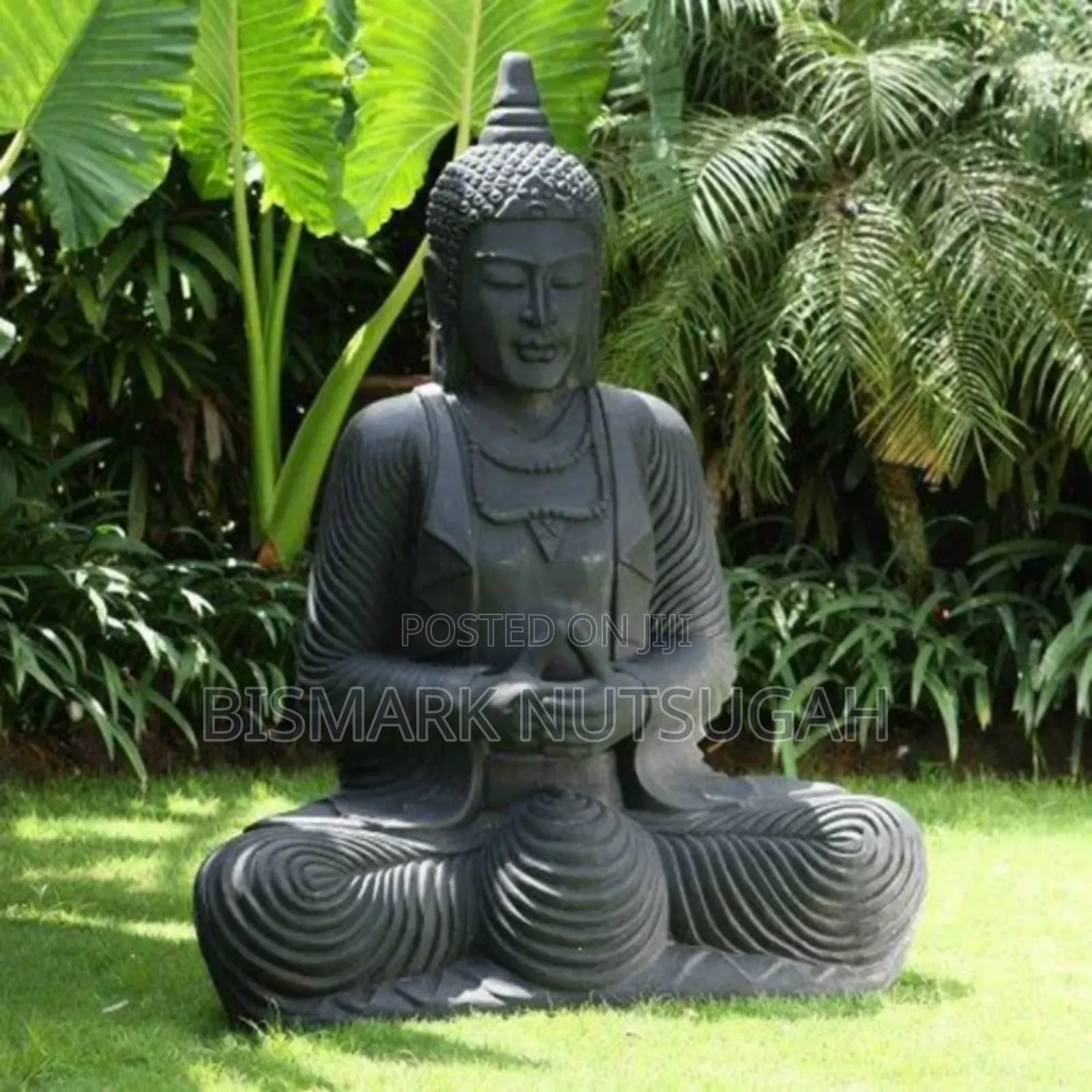 Marble Buddha Praying Statue With Water Fountain