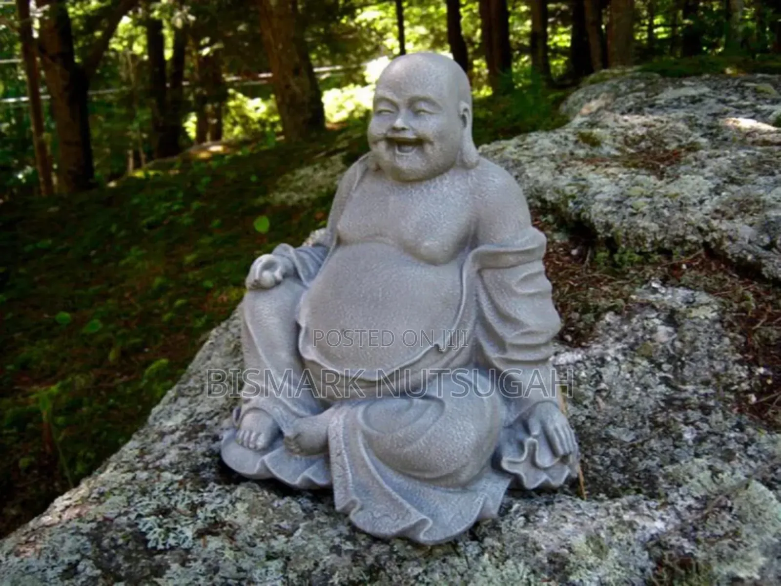 Marble Buddha Praying Statue With Water Fountain