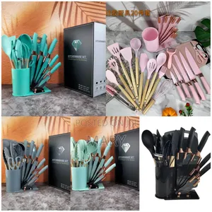 19pcs Silicon Laddles and Spoon Set