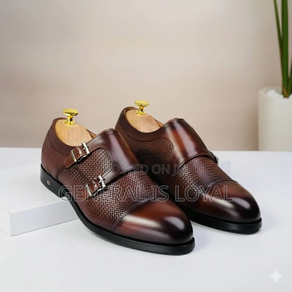 Louis Vuitton Coffee Monk Straps Men’S Shoe