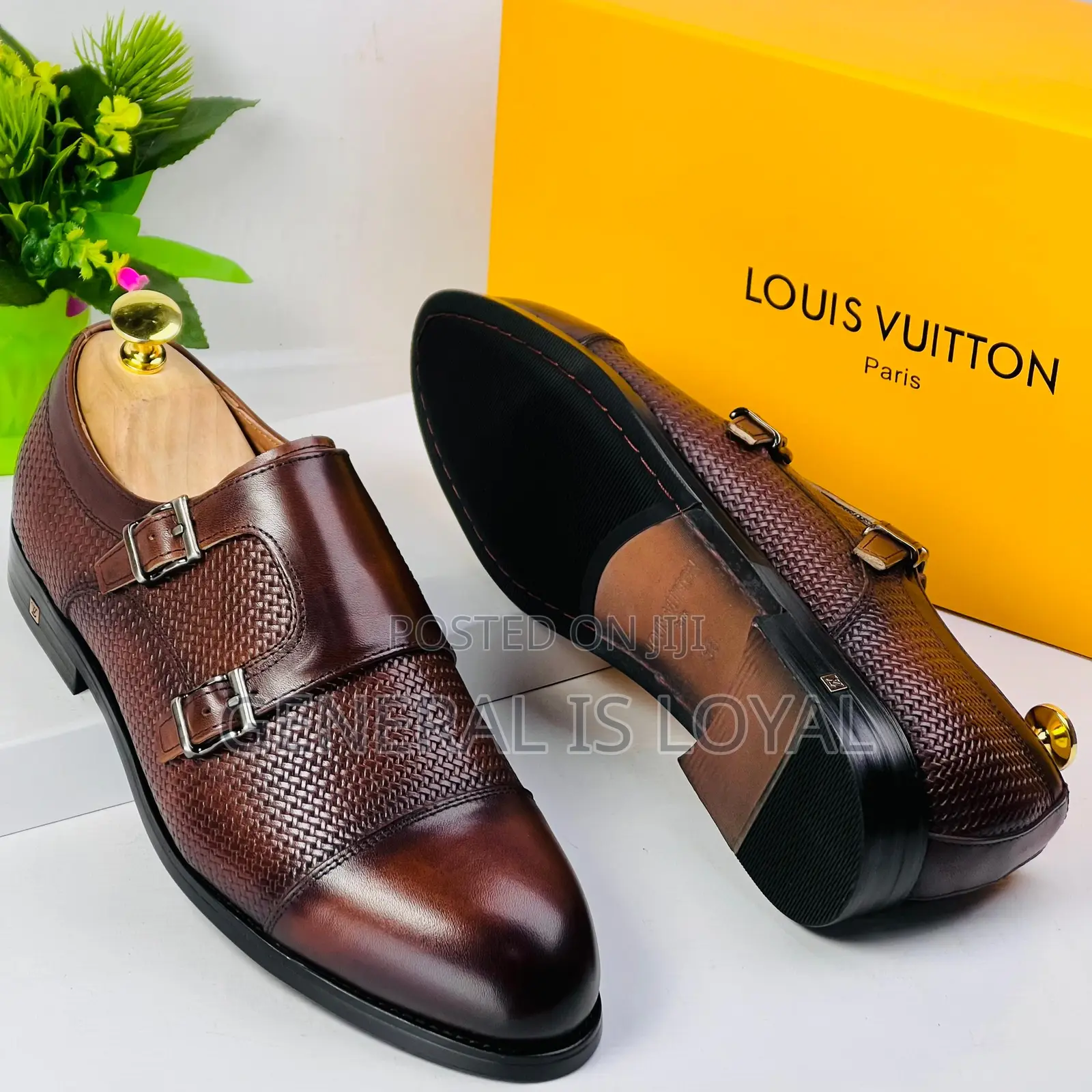 Louis Vuitton Coffee Monk Straps Men’S Shoe