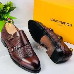 Louis Vuitton Coffee Monk Straps Men’S Shoe