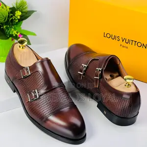 Louis Vuitton Coffee Monk Straps Men’S Shoe
