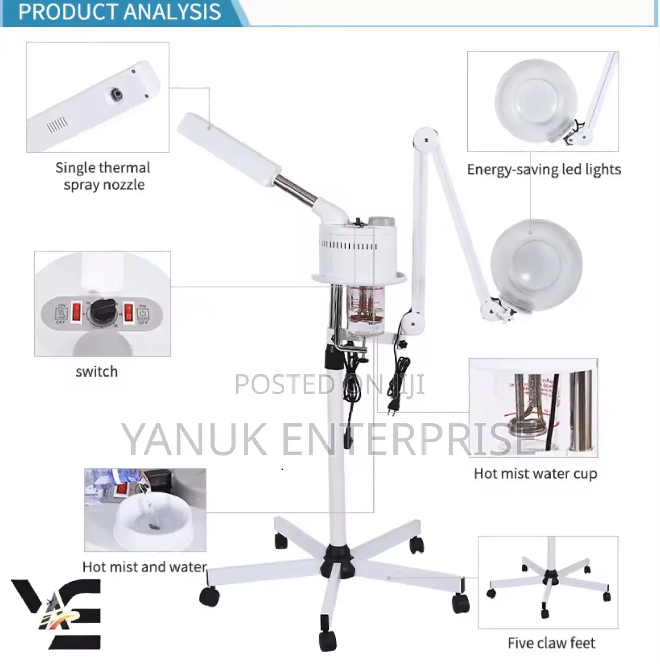 Facial Steamer With Magnifying Lamp